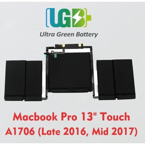 UGB New Original A1819 Battery For Apple Macbook Pro 13" inch Touch A1706 (Late 2016, Mid 2017) EMC3163 3071 MLH12LL MPXV2LL