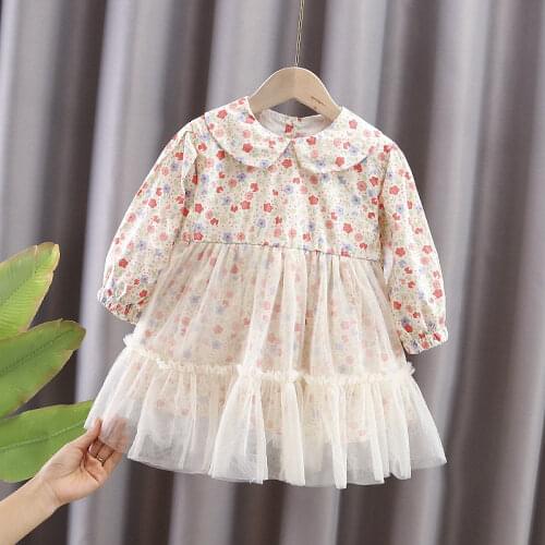 1 2 3 5 6 years baby girls Birthday clothes for spring child girl floral dresses kids girls clothing outfit dresses babies dress