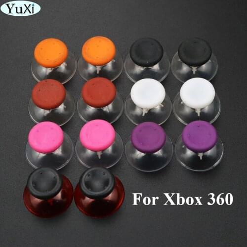 YuXi 1pcs Colorful Clear 3D Analog Thumb Sticks for XBOX 360 Controller 3D Rocker Joystick Cap Shell Mushroom Cap