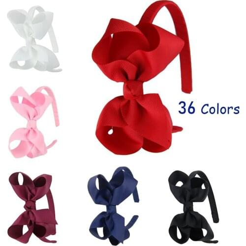 30pcs Girls Boutique Grosgrain Ribbon Headbands with Bows