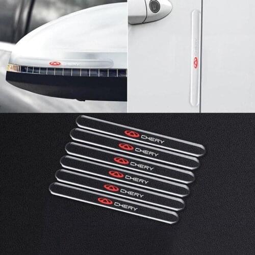 6PCS Car Door Edge Protection Guards Strip For Chery Tiggo 3 5 T11 Fulwin QQ A3 A5 E3 EQ X1 QQ3EV 3X E5 A1 V5 ARRIZO 3 5 7 Fora