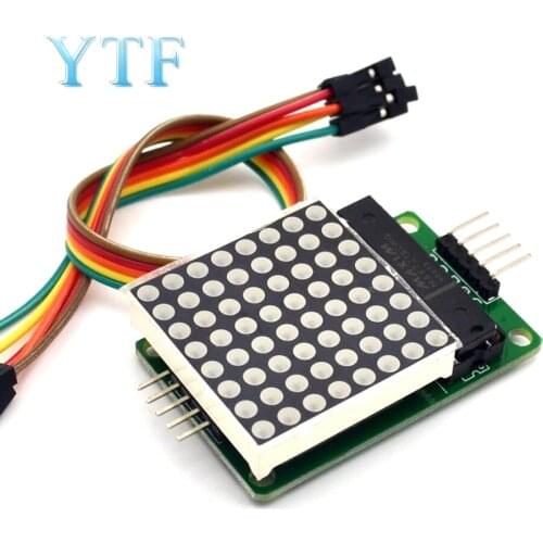 8x8 8*8 MAX7219 Dot Led Matrix Module MCU LED Display Control Module For 5V Interface Module Output Input Common Cathode