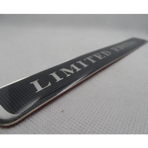 Car Badge LIMITED EDITION Black Trunk Chrome Side Emblem Sticker