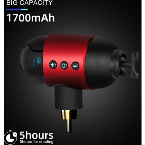 Mini Wireless Tattoo Power Supply RCA Connector for Rotary Pen Machine
