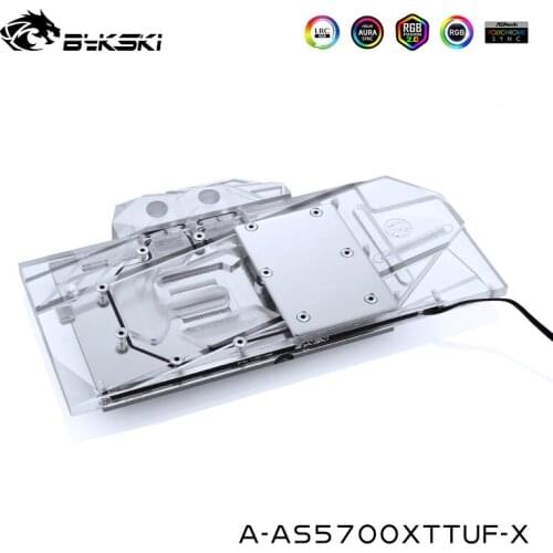 Bykski Full Cover Graphics Card GPU Water Block For ASUS TUF3 RX5700XT O8G GAMING,A-AS5700XTTUF-X