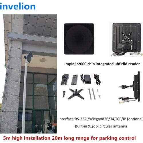C# code impinj r2000 chip long range wiegand rfid uhf antenna 12dbi passive impinj uhf rfid reader rs232 for 30m parking lot