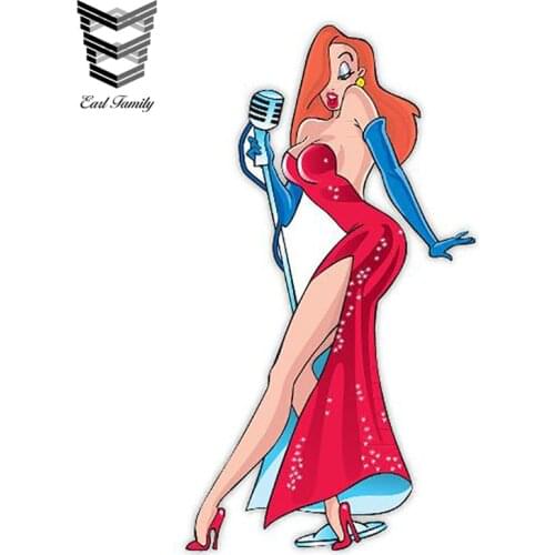 EARLFAMILY 13cm X 7.2cm Car Stickers Jessica Rabbit Sticker Vinyl Decal Car Styling DIY Motorcycle Auto Decorative Accessories
