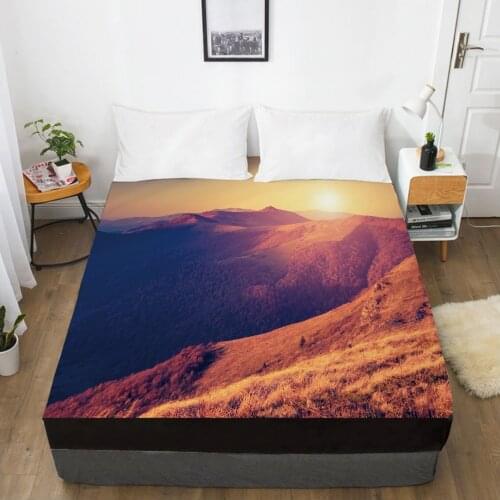 Elastic fitted sheet bed sheet With An Elastic Band 160x200/180/200/150x200 Mattress Cover Bed cover 1pc sunlight