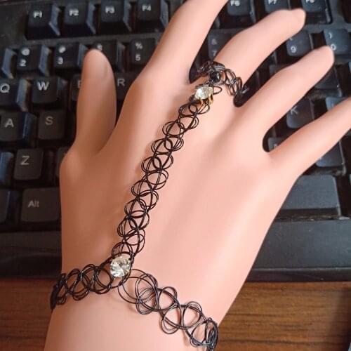 JUCHAO Charm Popular Crystal Fish Line Tattoo Joint Punk Bracelet Female Jewelry Gift Bracelets for Women Jewellery