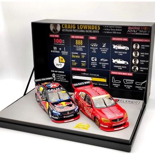 1:18 Classic Carlectables 18599 Craig Lowndes 100 ATCC/V8 Supercar Race Wins Twin Set Limited Diecast Model Collection Auto Gift