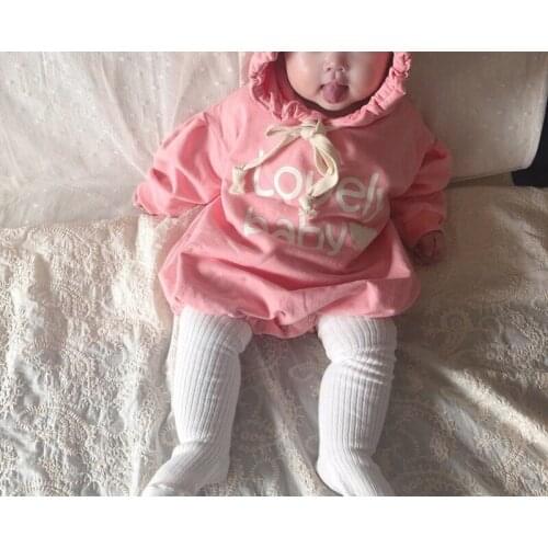 2020 winter new hot style letter printing baby fleece long-sleeved hooded one-piece romper romper