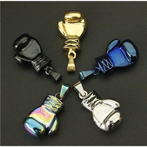 New Mens Huge Punk Gothic Rocky Biker Heavy Boxing Glove Pendant 316L Stainless Steel Biker Pendant For Men