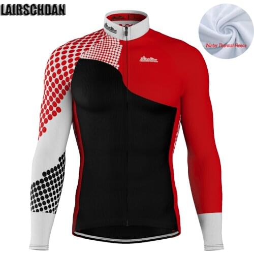 LairschDan Mens Long Sleeves Cycling Jersey MTB 2022 Winter Thermal Fleece Bicycle Cycling Clothing maillot ciclismo invierno