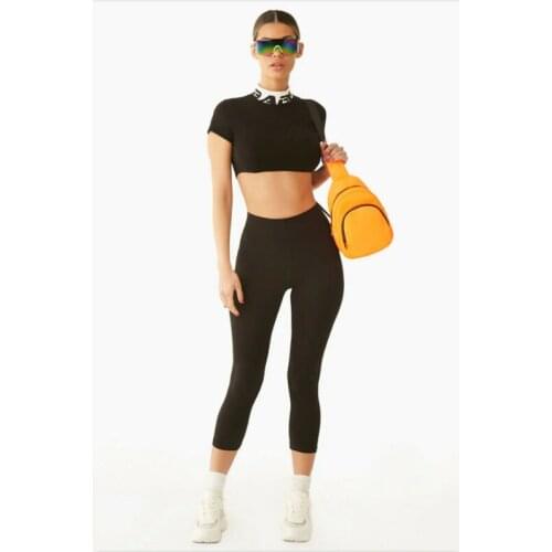 Women Leggings Sports Leggings Casual Female High Waist Mid-Calf Pants Gym Fitness Solid Leggings Summer Elastic Legginds