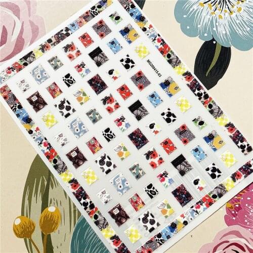 MG200415-03 Flowers and scenery in the stamp 3D Back glue Nail decal Nail sticker Nail decoration Nail art Nail ornament