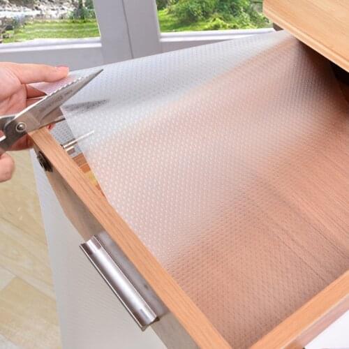 Reusable Shelf Drawer Liner Cabinet Mat Liner Contact Paper Moisture-Proof Waterproof Dust Proof Non-Slip Fridge Table Pad