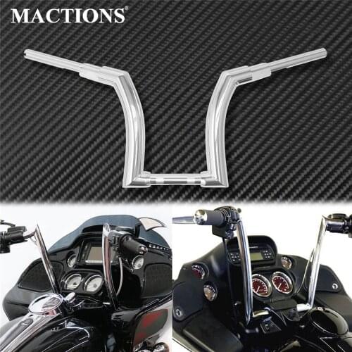 Motorcycle Chrome Z Bar Drag Handlebar 12'' 14'' 16'' Handle Bars For Harley Touring Road King 2014-2020 FLHRSE CVO Road King