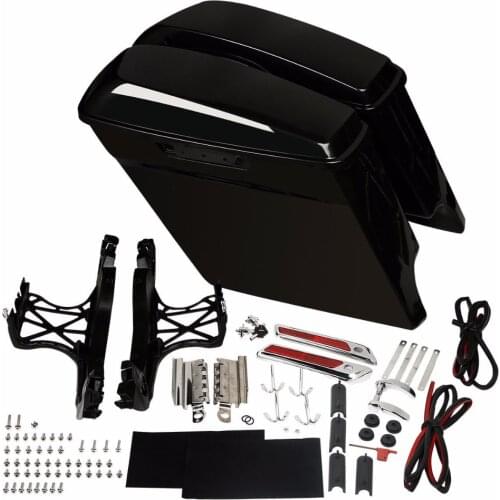 Motorcycle Extended Unpainted Saddlebags For Harley Touring Road King Road Glide Street Glide Electra 2014-2018