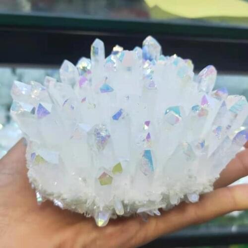 Natural White Quartz Crystal Cluster Mineral Rock Specimen Angel Aura Flowers Aesthetic Room Decor Fantastic Indie Jewelry Stone