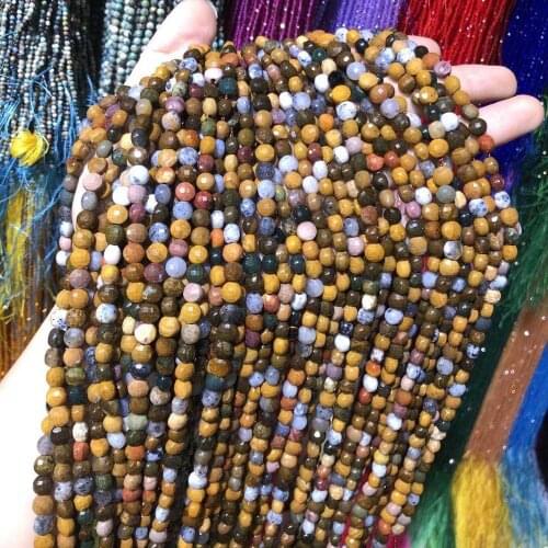 Natural Stone Loose Beads Circular Section Ocean For DIY Necklace Bracelet Handiwork Sewing Craft Jewelry Accessory
