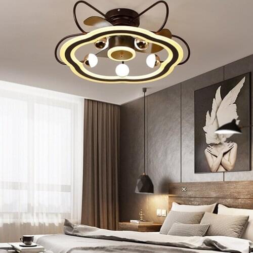 New Nordic Simplicity Living Room Ceiling Fan Lights Mute Frequency Conversion Fan Light Bedroom Ideas Ceiling Fan Lights