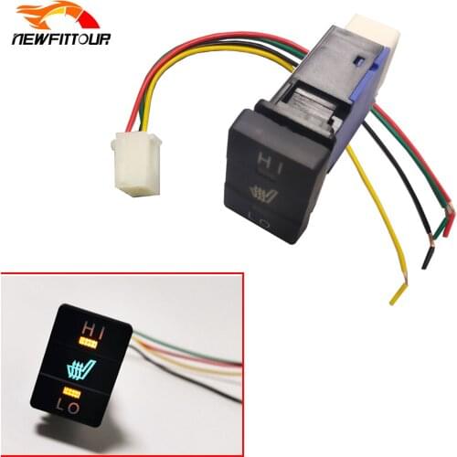Car Seat Heating Switch Seat Temperature Adjustment Switch with Wire for Toyota Car Accessories