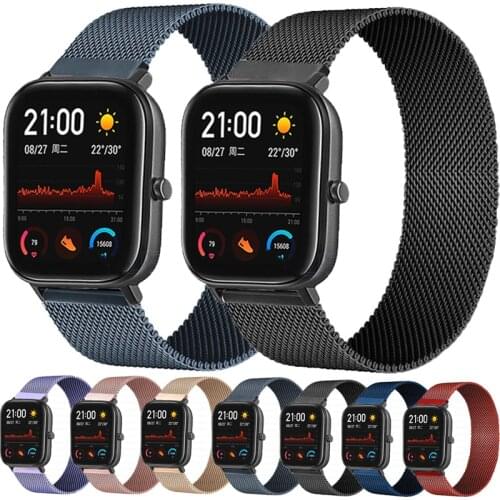 Magnetic loop for Xiaomi Amazfit gts 2 mini Bip//Gtr/47mm/42mm/GTR2/2e 20mm 22mm watch strap Bracelet correa Amazfit bip strap
