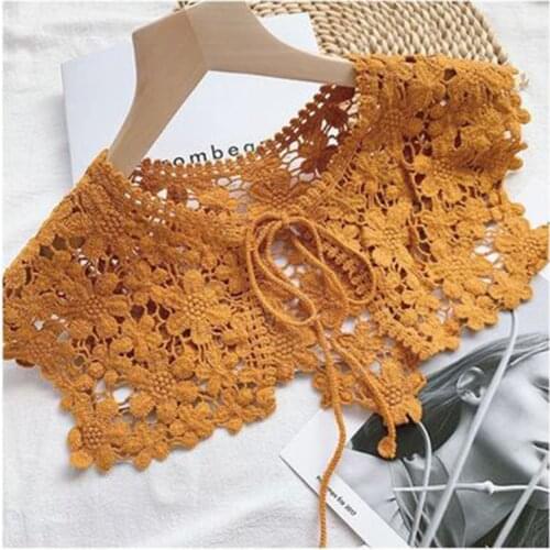 Sunscreen Lace Cotton French Hollow Small Shawl Womens Thin Silk Triangle Scarf Handmade Crochet Flower Collar Children h52