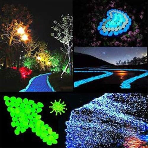 Garden Decor Luminous Stones Glow In Dark Decorative Pebbles Outdoor Fish Tank Decoration Pebble Rocks Aquarium Mix Color