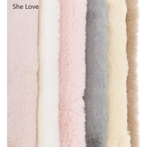 Chzimade 1Yard/lot Imitation Fur Plush Fabric Soft Polyester Sewing Fabric For Patchwork Fabric Garment Making Home Decor