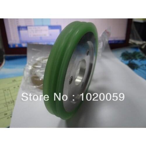 15EC100F411 Urethane roller for Makino EDM , Makon Urethane roller 15EC100F411 with V groove , Makino EDM spare part 15EC100F411