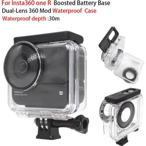 Insta360 One R 4K Edition 5.7K Dual-lens 360 Edition 30M Diving Case Waterproof Housing Work for Insta360 Boosted Battery Base