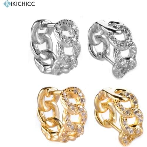 Kikichicc 925 Sterling Silver 8mm Round Earring O Circle Hoops Women Fashion Huggies Piercing CZ Zircon Luxury Crystal Jewelry