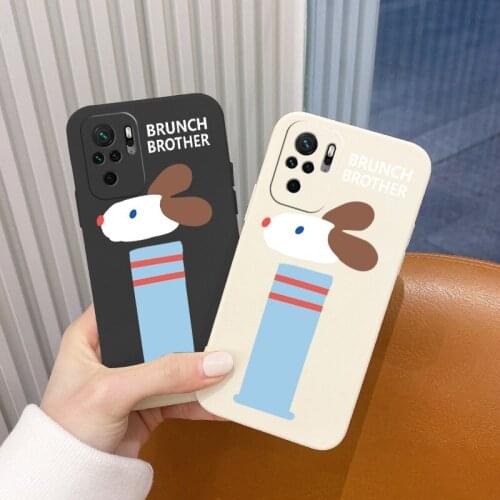 Flying Bunny Liquid Case For Xiaomi Redmi Note 10 10S 9T 9 8 7 Pro MAX Redmi 9 9A 9T K40 K30 K20 Pro Soft Phone Back Cover