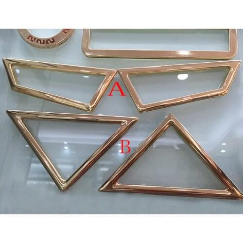 Gold Triangle metal purse handle oval cut out bag handle, 15cm width