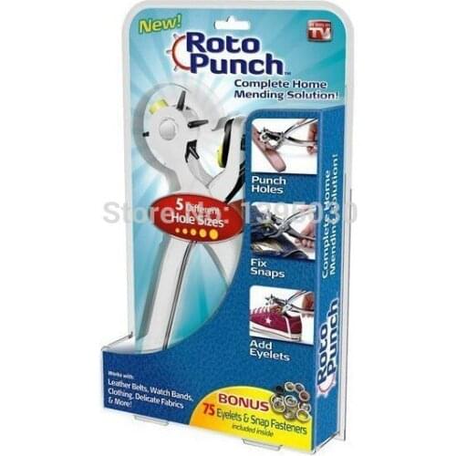 10 Pcs / Lot Roto Punch ,Leather Hole Punching Tool Mending Solution Add Eyelets Pliers