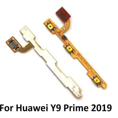 10Pcs/Lot, Power On Off Volume Side Button Key Flex Cable For Huawei Y9 Prime 2019 Replacement Parts