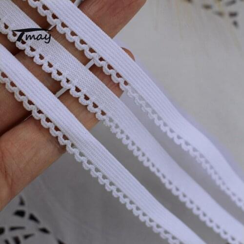 #1596 Optical White Color Elastic Bands 8yards/lot Lace Trim 9MM Wide Stretch Lace Ribbon Riband Tape Baby Headbands DIY Sewing