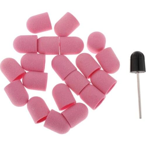 20 Packs of Abrasive Tapes Kit Polishing Caps Drill Chuck Bit