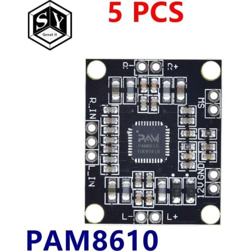 5PCS GREAT IT PAM8610 2x15W amplifier board digital two-channel stereo power amplifier board miniature