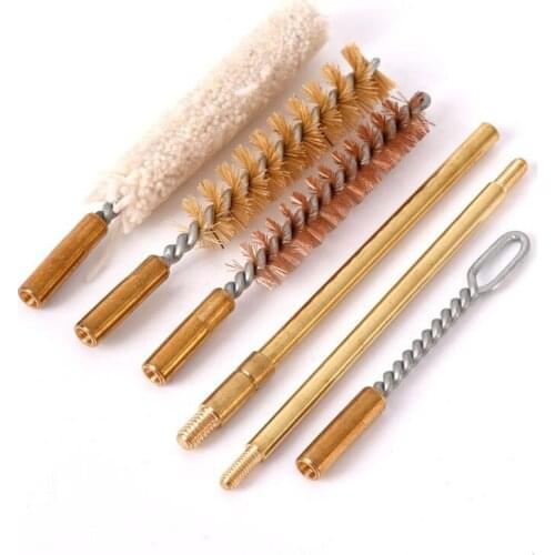 7pcs/set Professional Gun Cleaning Tools Pistols cal.38/357/9mm Cleaning Kit Gun Rod Brush Extensible Brass Rod Design