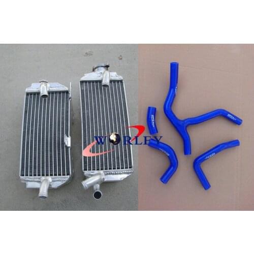 FOR Honda CRF450 CRF450R CRF 450 R 2013 2014 Aluminum Radiator + Silicone BLUE Hose
