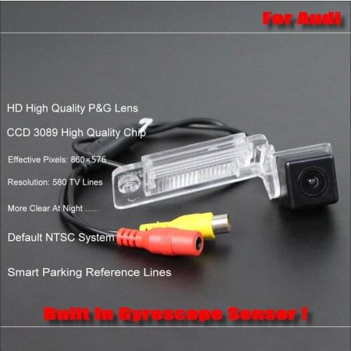 Car Rear Camera For Audi A8 2009-2011 Intelligent Parking Tracks Reverse Back HD CCD SONY NTSC RCA AUX CAM