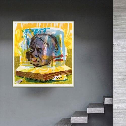 Dana Schutz《Untitled(Head Of Timothy Leary)》Abstract Canvas Art Oil Painting Artwork Picture Wall Hanging Decor Home Decoration