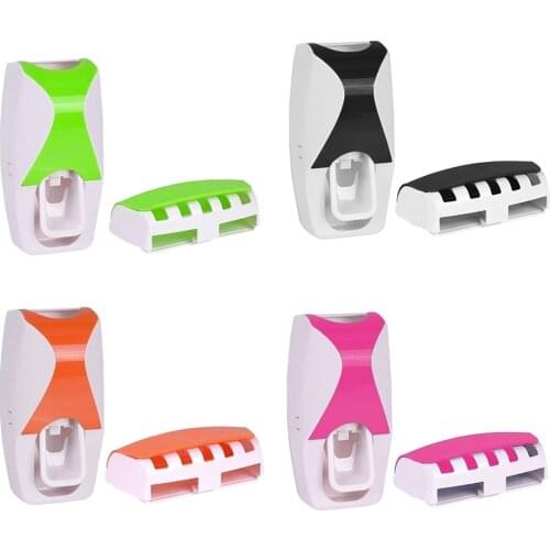 Kids Automatic Toothpaste Dispenser Toothbrush Holder Set Hygienic Economy