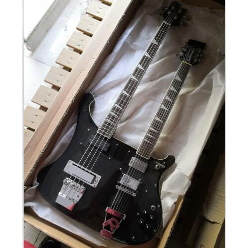 Double necks Rickenback 4003 fireglo bass 4 strings bass and 12 strings electric guitar free shipping twin output