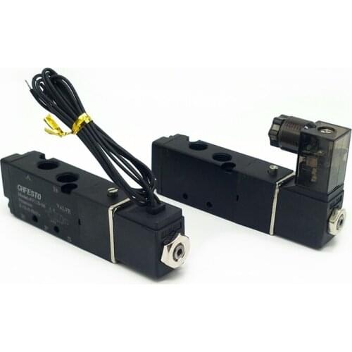 4V110-06 Solenoid Valve 5/2 Port 1/8'' AC220V DC24V