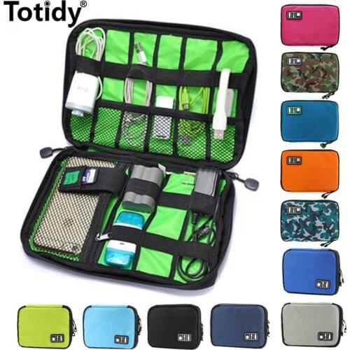 Electronic Travel Accessories Digital Bag Power Bank USB Charger Cable Earphone Storage Bag Large Shockproof Gadgets Pouch