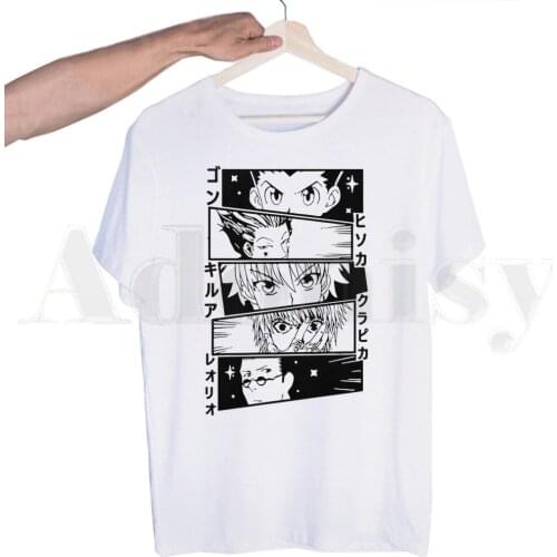 Hunter X Hunter Hisoka Morow Anime HxH Cartoon Tshirts Men Fashion Summer T-shirts Tshirt Top Tees Streetwear Harajuku Funny