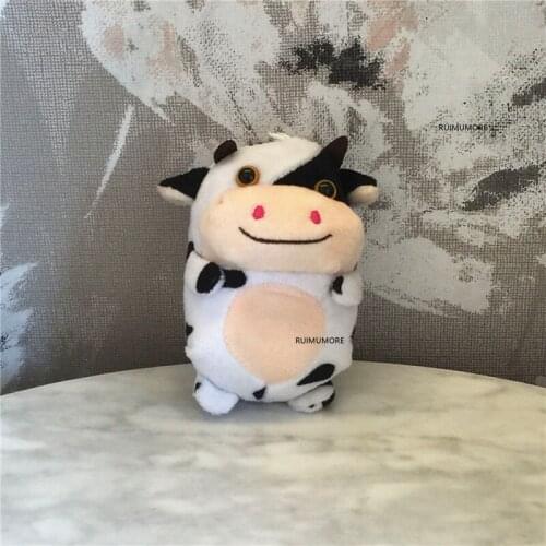 Lovely Animal Cow 12CM Plush Stuffed TOY , Key Chain DOLL Pendant Wedding Bouquet Gift